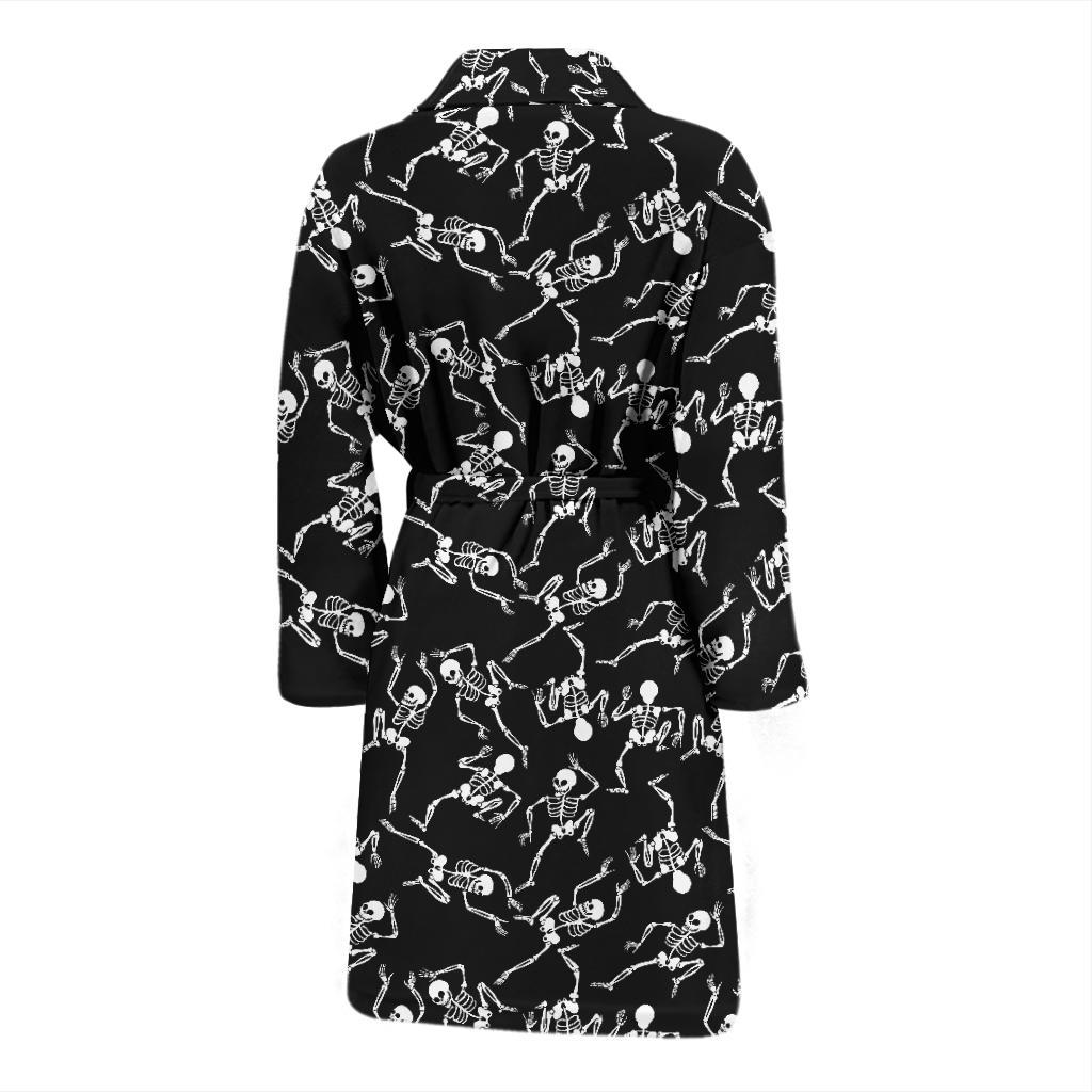 Skeleton Style Print Men Bath Robe-JTAMIGO.COM