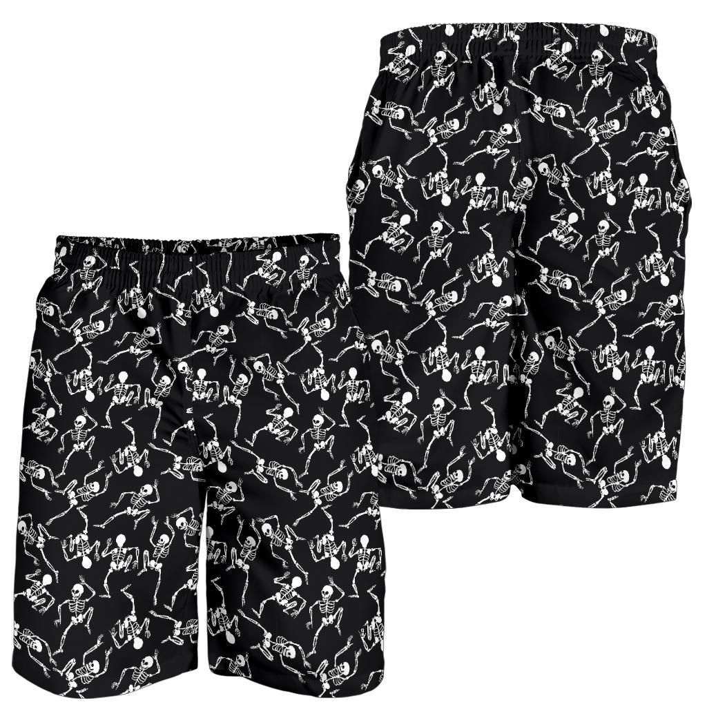 Skeleton Style Print Mens Shorts-JTAMIGO.COM