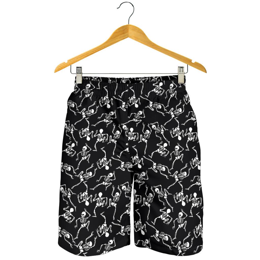 Skeleton Style Print Mens Shorts-JTAMIGO.COM