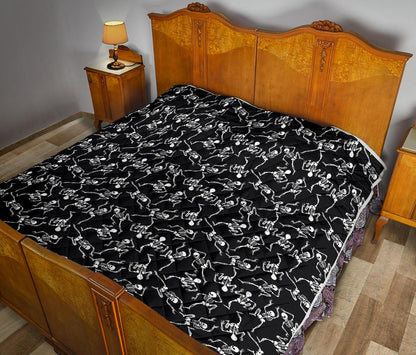 Skeleton Style Print Premium Quilt-JTAMIGO.COM