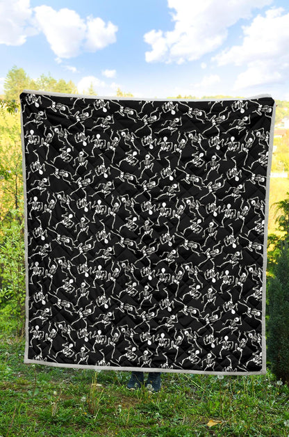 Skeleton Style Print Premium Quilt-JTAMIGO.COM