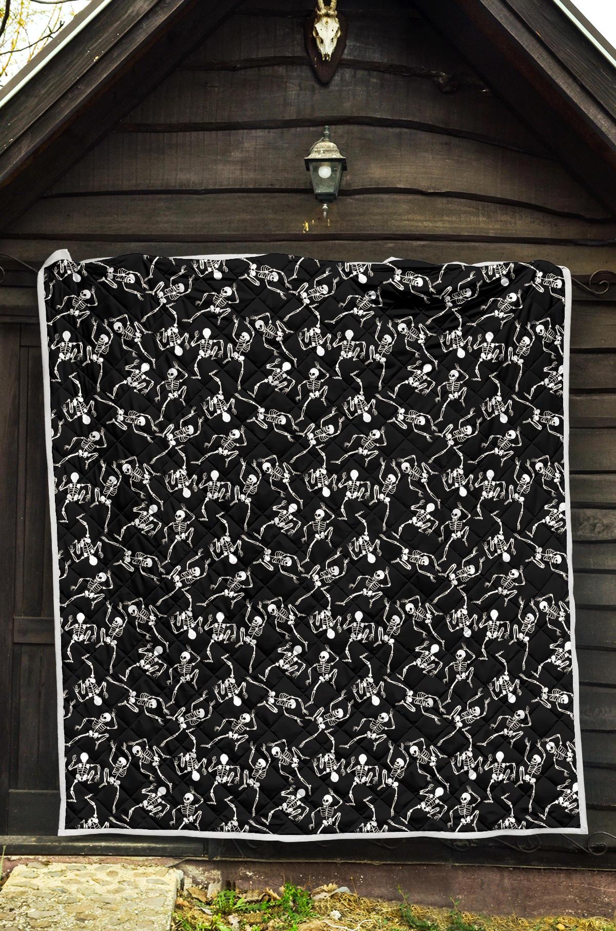 Skeleton Style Print Premium Quilt-JTAMIGO.COM