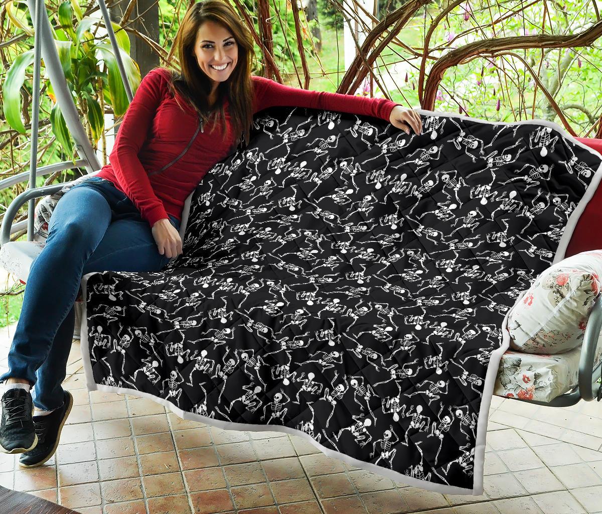 Skeleton Style Print Premium Quilt-JTAMIGO.COM