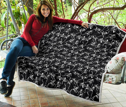 Skeleton Style Print Premium Quilt-JTAMIGO.COM
