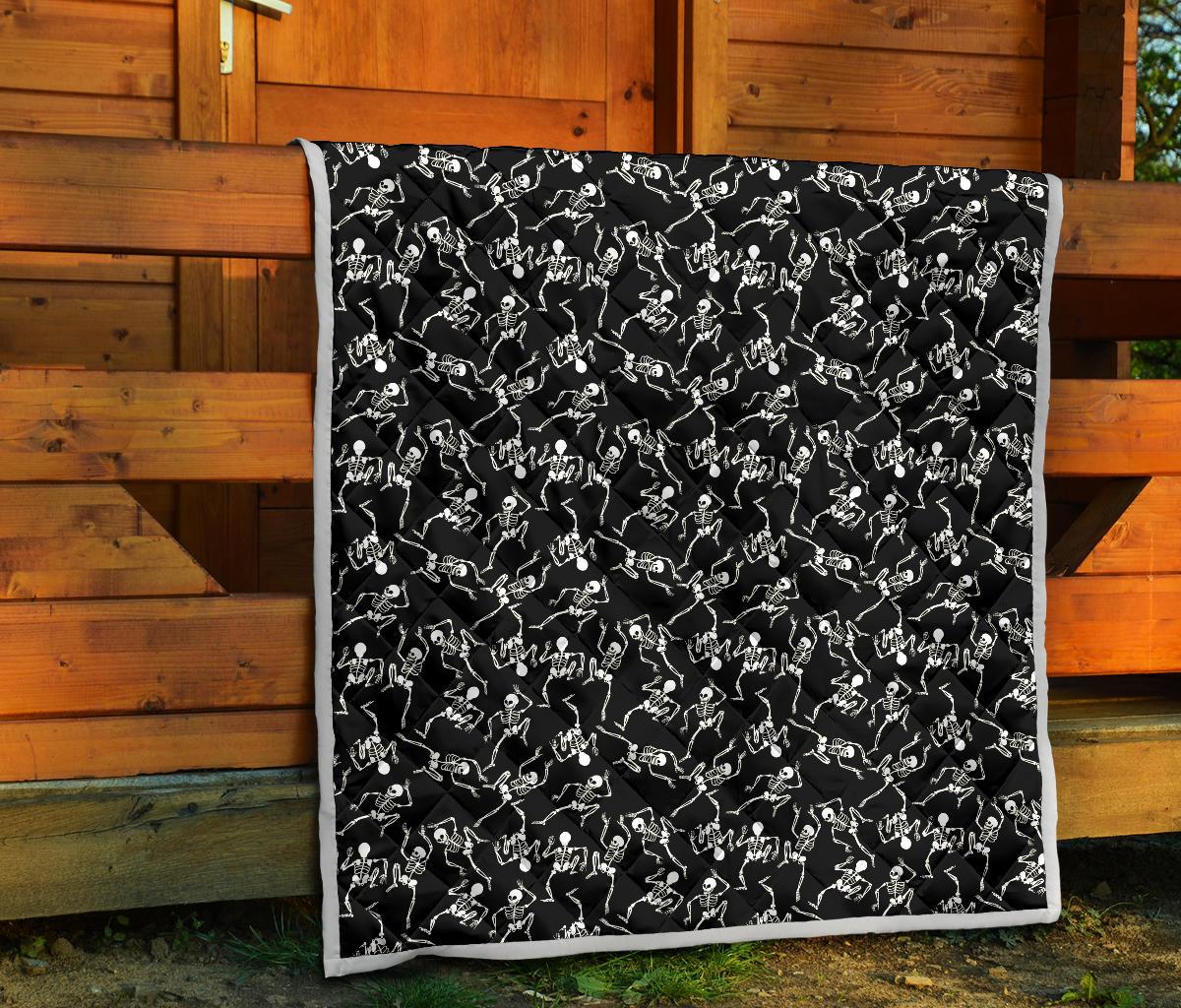 Skeleton Style Print Premium Quilt-JTAMIGO.COM