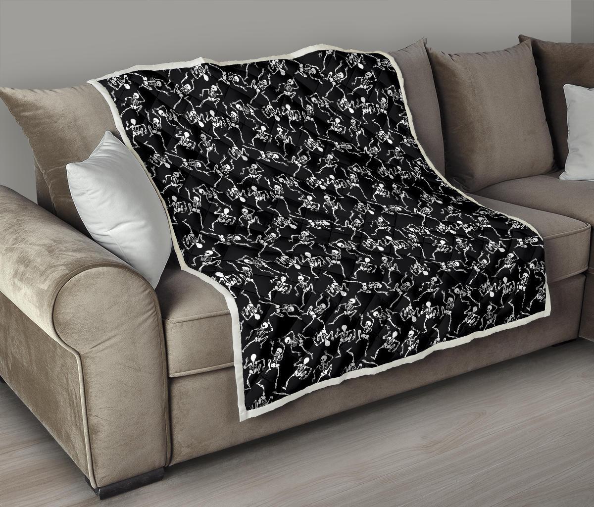 Skeleton Style Print Premium Quilt-JTAMIGO.COM