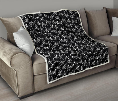 Skeleton Style Print Premium Quilt-JTAMIGO.COM