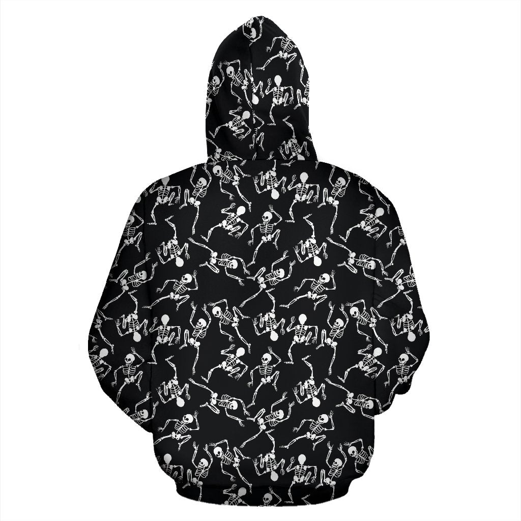 Skeleton Style Print Pullover Hoodie