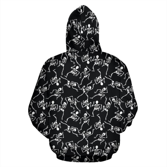 Skeleton Style Print Pullover Hoodie
