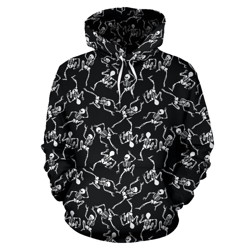 Skeleton Style Print Pullover Hoodie