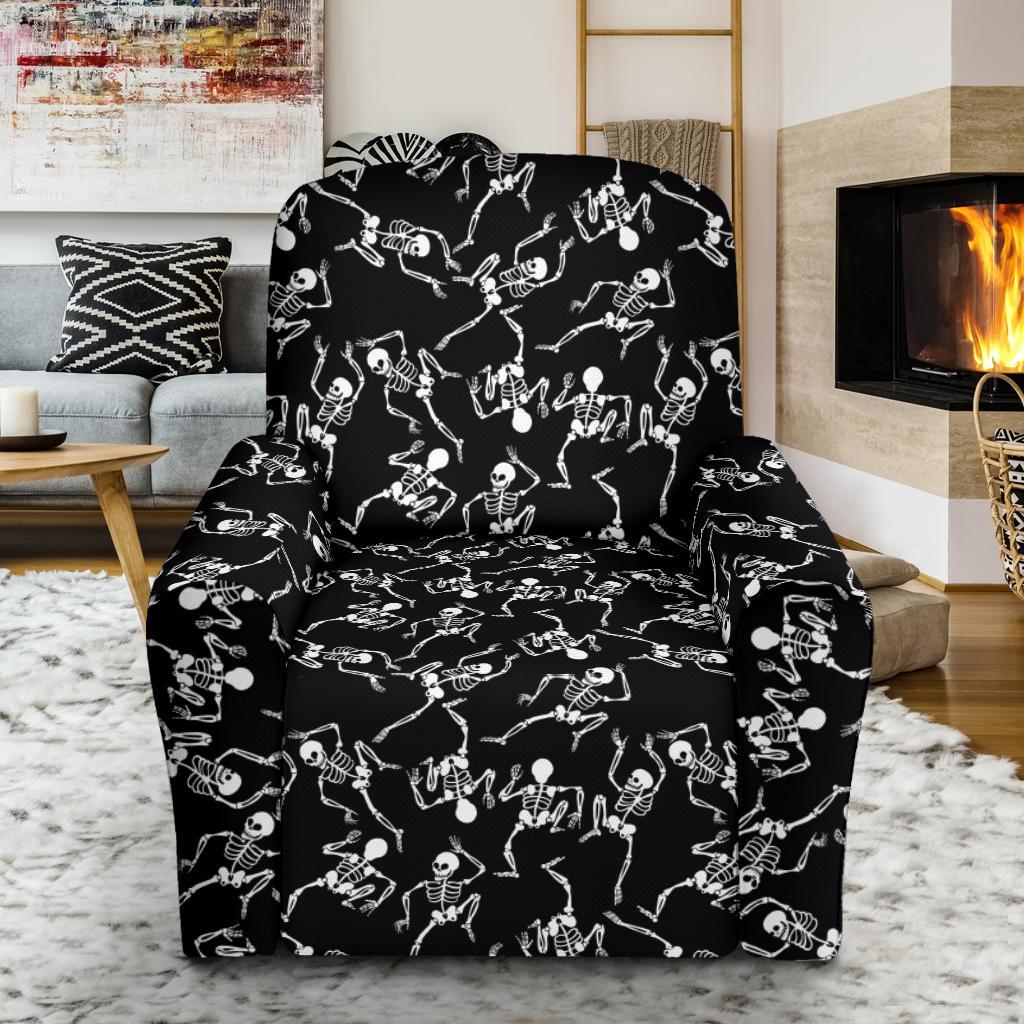 Skeleton Style Print Single Sofa Slipcover -JTAMIGO.COM
