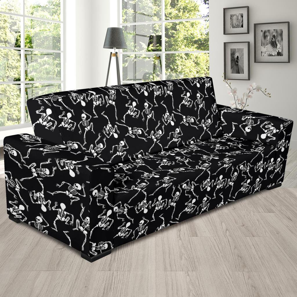 Skeleton Style Print Sofa Slipcover-JTAMIGO.COM