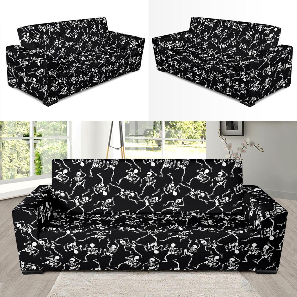 Skeleton Style Print Sofa Slipcover-JTAMIGO.COM