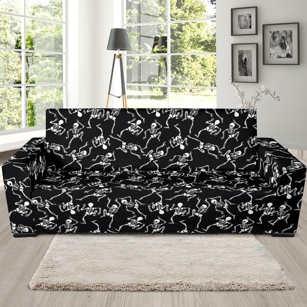 Skeleton Style Print Sofa Slipcover-JTAMIGO.COM