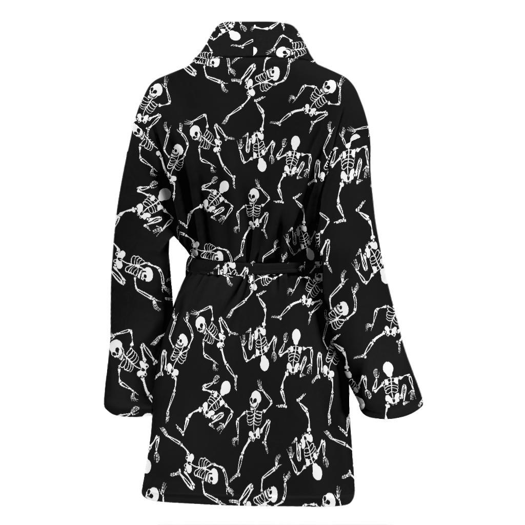 Skeleton Style Print Women Bath Robe-JTAMIGO.COM