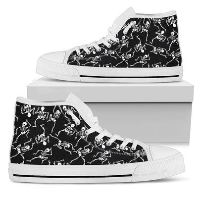 Skeleton Style Print Women High Top Shoes