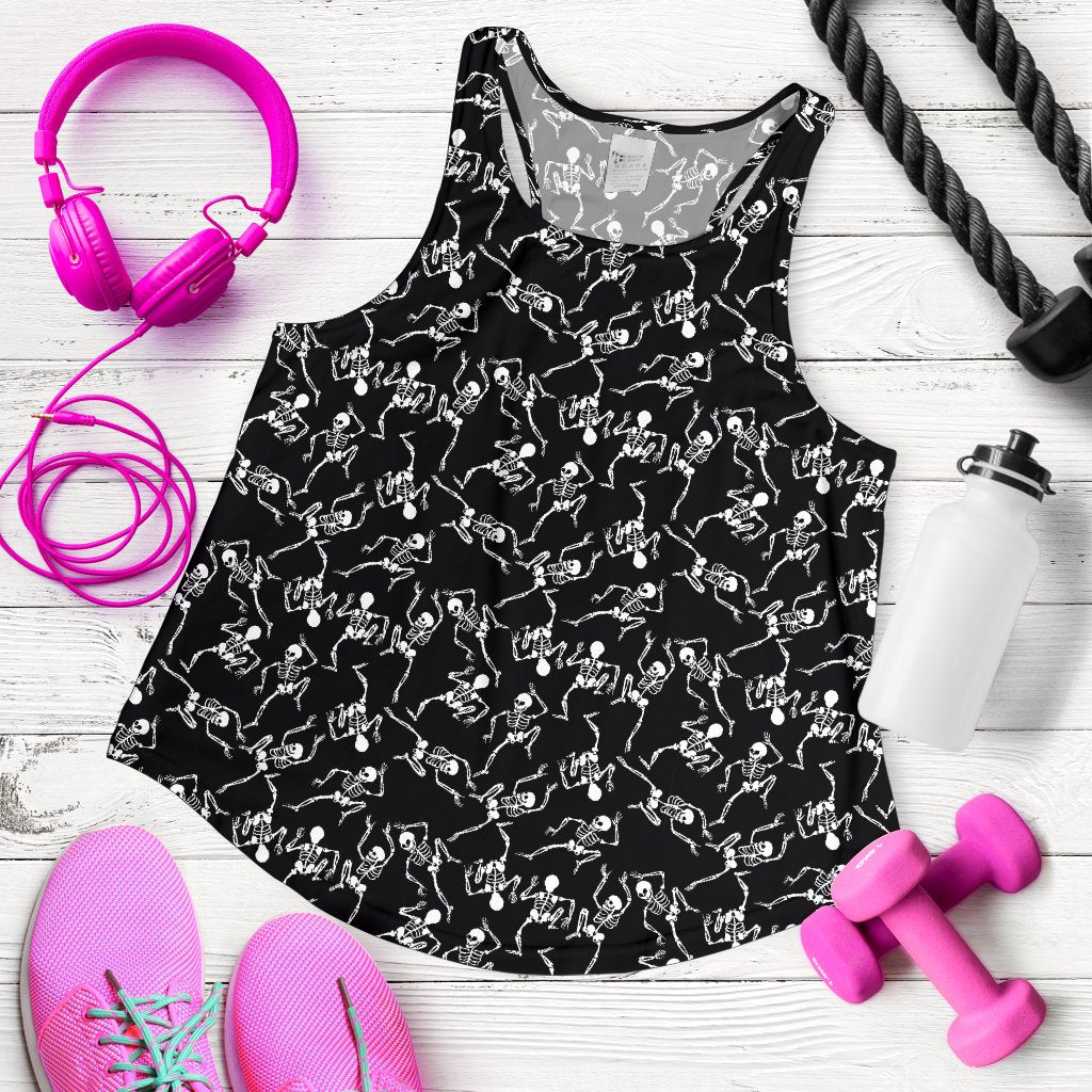 Skeleton Style Print Women Racerback Tank Top