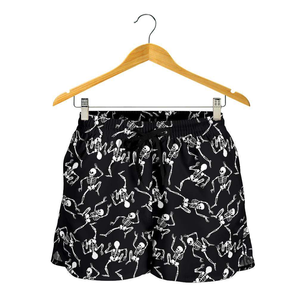 Skeleton Style Print Women Shorts-JTAMIGO.COM