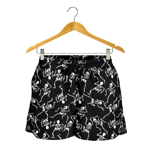 Skeleton Style Print Women Shorts-JTAMIGO.COM