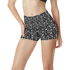 Skeleton Themed Print High Waisted Spandex Shorts-JTAMIGO.COM