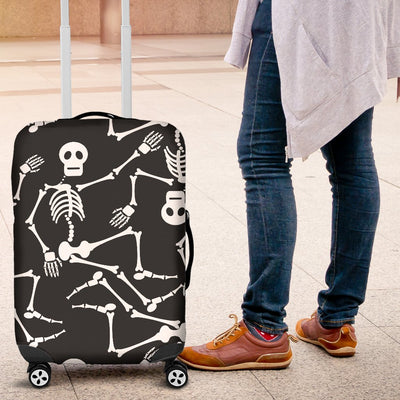 Skeleton Themed Print Luggage Cover Protector