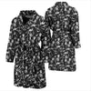 Skeleton Themed Print Men Bath Robe-JTAMIGO.COM