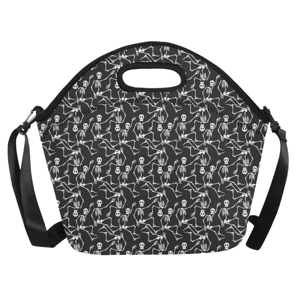 Skeleton Themed Print Neoprene Lunch Bag (Model 1669)(Large)-JTAMIGO.COM