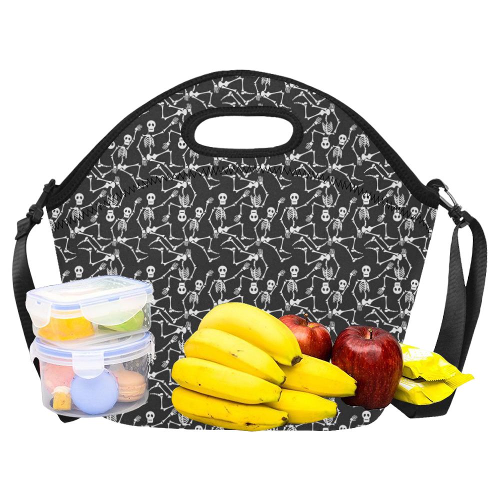Skeleton Themed Print Neoprene Lunch Bag (Model 1669)(Large)-JTAMIGO.COM