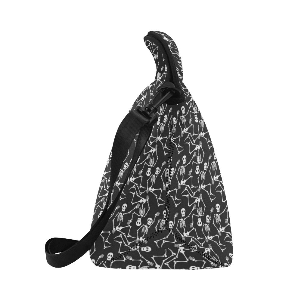 Skeleton Themed Print Neoprene Lunch Bag (Model 1669)(Large)-JTAMIGO.COM