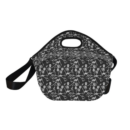 Skeleton Themed Print Neoprene Lunch Bag (Model 1669)(Large)-JTAMIGO.COM