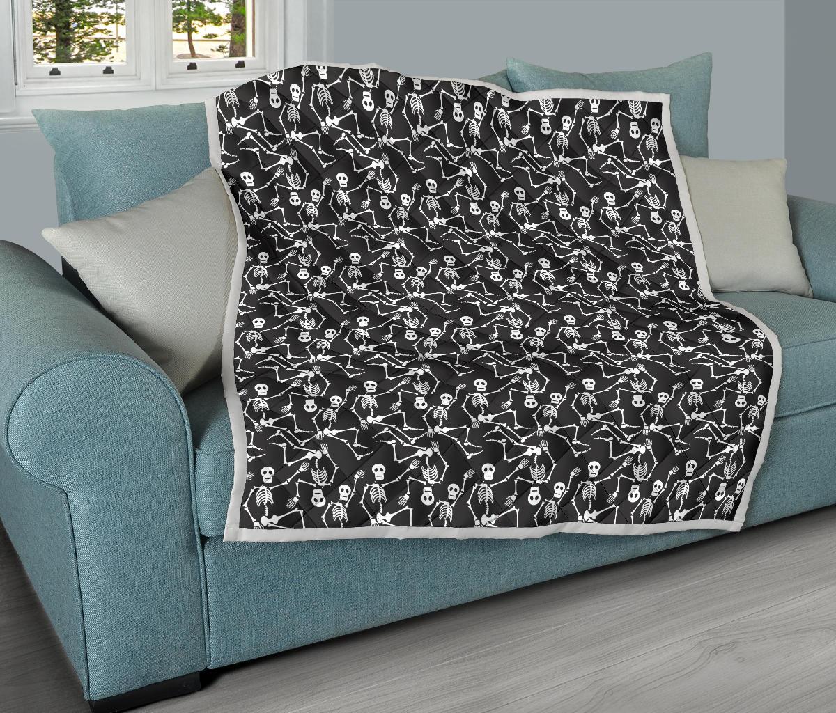 Skeleton Themed Print Premium Quilt-JTAMIGO.COM