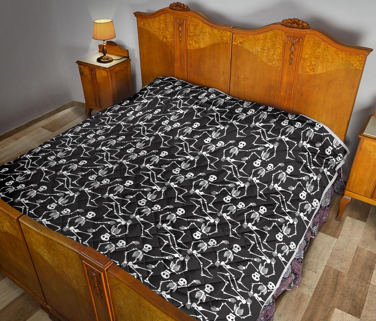 Skeleton Themed Print Premium Quilt-JTAMIGO.COM