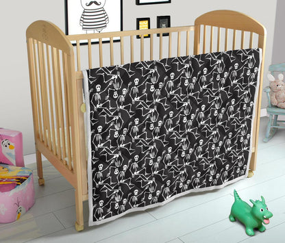Skeleton Themed Print Premium Quilt-JTAMIGO.COM