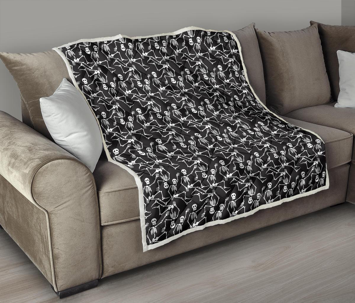 Skeleton Themed Print Premium Quilt-JTAMIGO.COM