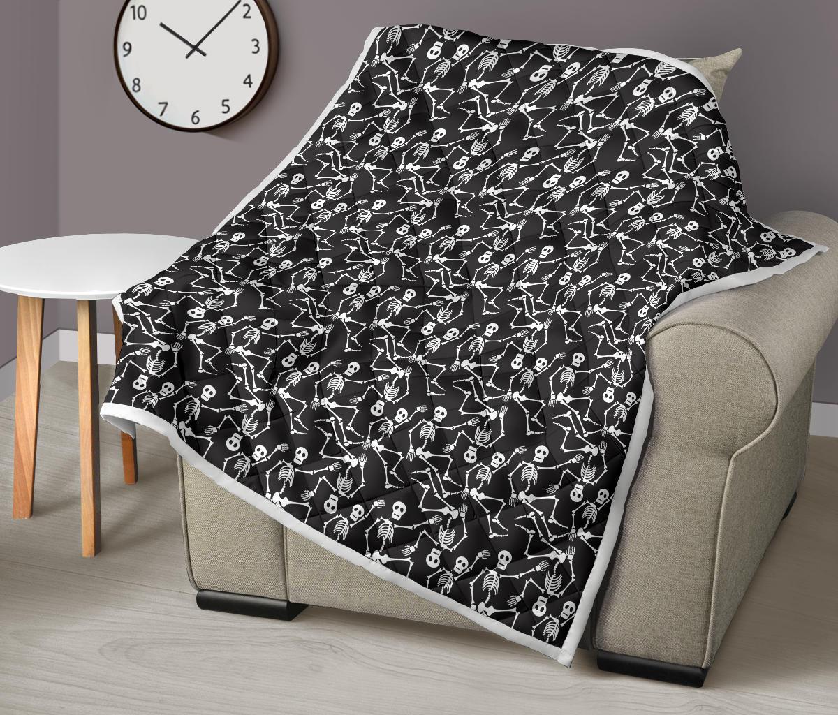 Skeleton Themed Print Premium Quilt-JTAMIGO.COM