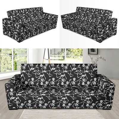 Skeleton Themed Print Sofa Slipcover-JTAMIGO.COM