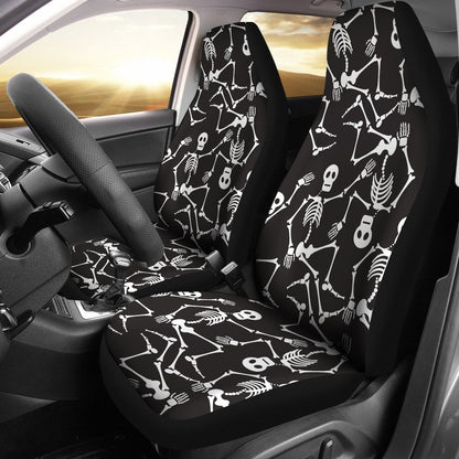 Skeleton Themed Print Universal Fit Car Seat Covers