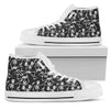 Skeleton Themed Print Women High Top Shoes