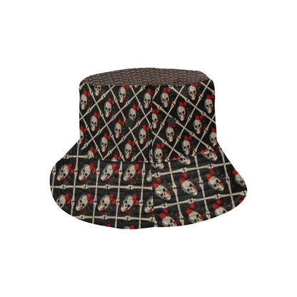 Skull Roses Bone Design Themed Print Unisex Bucket Hat