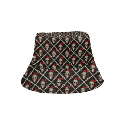Skull Roses Bone Design Themed Print Unisex Bucket Hat