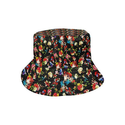 Skull Roses Flower Design Themed Print Unisex Bucket Hat