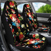 Skull Roses Flower Design Themed Print Universal Fit Car Seat Covers