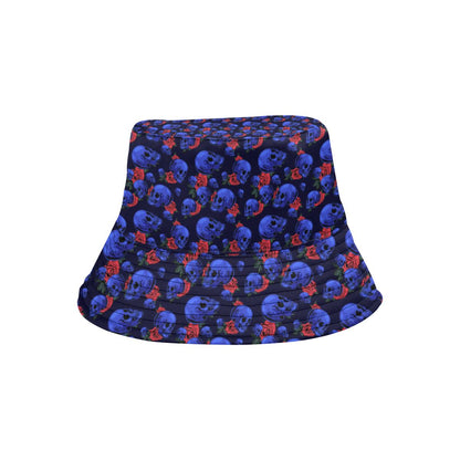 Skull Roses Neon Design Themed Print Unisex Bucket Hat