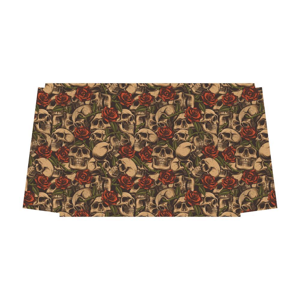 Skull Roses Vintage Design Themed Print Travel Bag