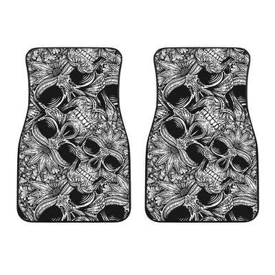 Skull Tattoo Design Print Car Floor Mats