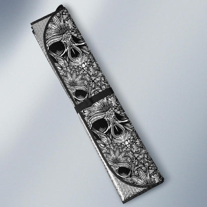 Skull Tattoo Design Print Car Sun Shade For Windshield