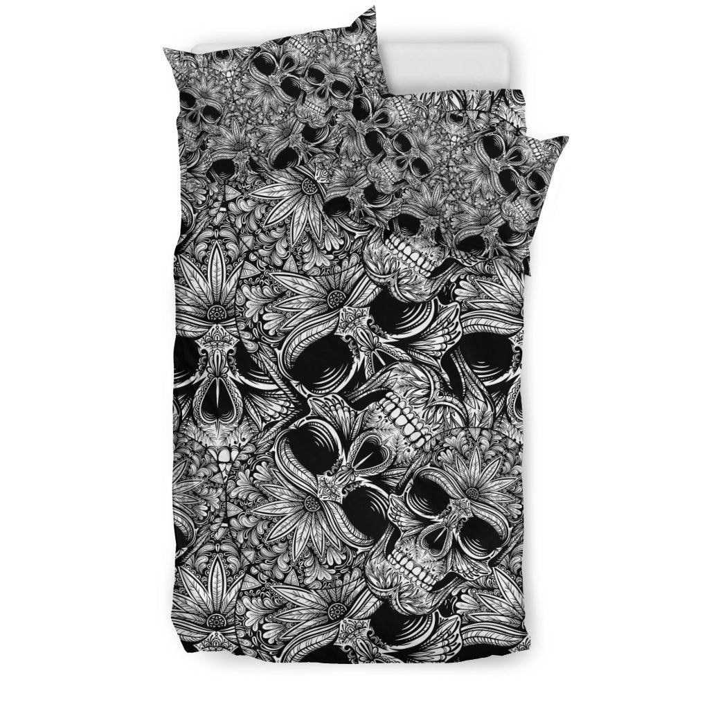 Skull Tattoo Design Print Duvet Cover Bedding Set
