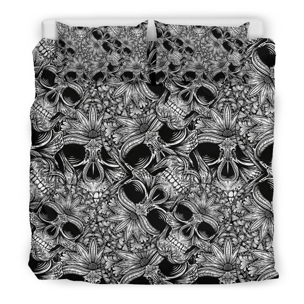Skull Tattoo Design Print Duvet Cover Bedding Set