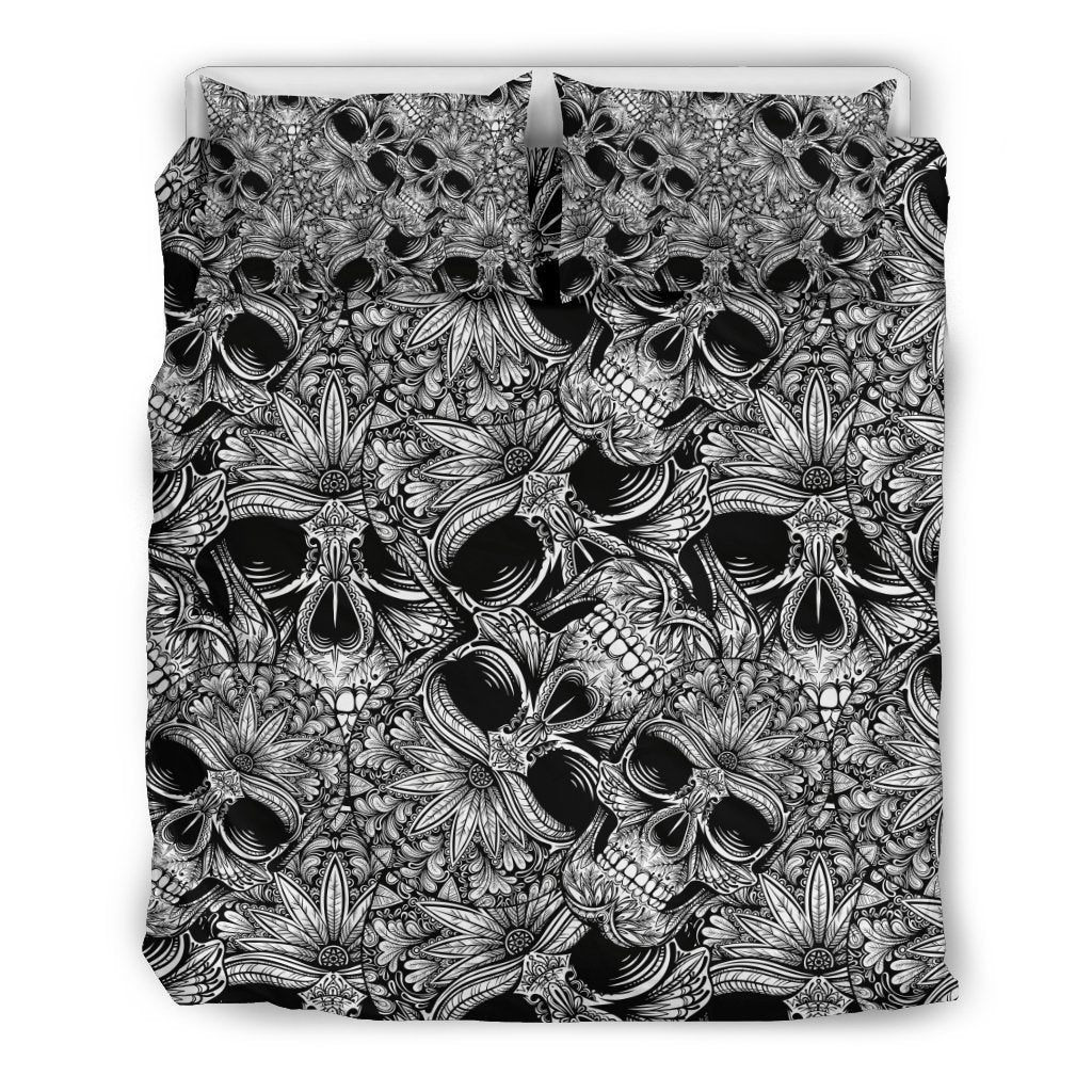 Skull Tattoo Design Print Duvet Cover Bedding Set