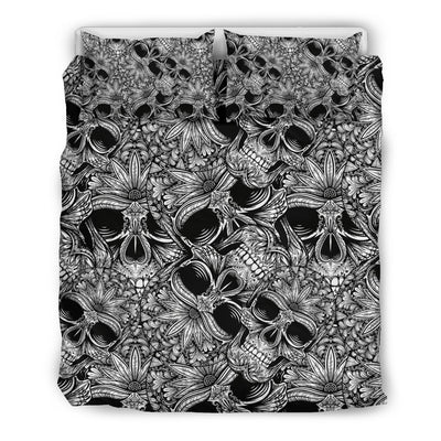 Skull Tattoo Design Print Duvet Cover Bedding Set